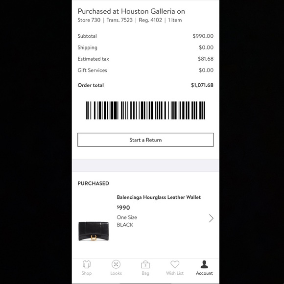 Balenciaga Hourglass Leather Wallet on a Chain - Picture 10 of 12